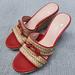 Kate Spade Shoes | Nwot Kate Spade Red Tina Wedge Sandal - Size 9 | Color: Red | Size: 9