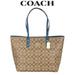 Coach Bags | Coach Signature Zip Top Tote | Color: Blue/Brown | Size: Os