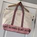 Victoria's Secret Bags | Large Victoria Secret Cream, Pink Glitter, Black Logo Tote Bag! | Color: Cream/Pink | Size: Os