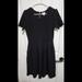Lularoe Dresses | Lularoe Solid Black Amelia Dress With Pockets Rose Gold Back Zipper Womens Large | Color: Black | Size: L