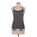 Nike Active Tank Top: Gray Color Block Activewear - Women's Size Medium