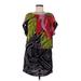 Nine West Casual Dress - Shift: Black Color Block Dresses - Women's Size 6