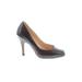 Cole Haan Heels: Slip On Stilleto Cocktail Party Gray Solid Shoes - Women's Size 7 1/2 - Round Toe