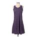 Columbia Active Dress - A-Line: Purple Color Block Activewear - Women's Size Small