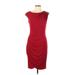 London Times Cocktail Dress - Party: Red Solid Dresses - Women's Size 10