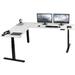 Vivo Electric 83" x 60" Stand Up Corner Desk Wood/Metal in White/Black | 82.6 W x 59 D in | Wayfair DESK-KIT-3E8BWE