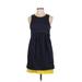 ADAM by Adam Lippes Casual Dress - Shift: Blue Solid Dresses - Women's Size 6