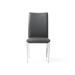 Hokku Designs Jassi Back Parsons Chair in Faux Leather/Upholstered in Gray | 41 H x 18 W x 22 D in | Wayfair 733DCC14881C4CC4828B973B2529261D
