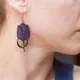 Boucles d'oreilles pendantes fleur violette en résine pour femme boucles d'oreilles goutte de