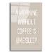 Trinx Without Coffee On Plastic/Acrylic by Design Fabrikken Textual Art Plastic/Acrylic | 16 H x 12 W x 0.13 D in | Wayfair