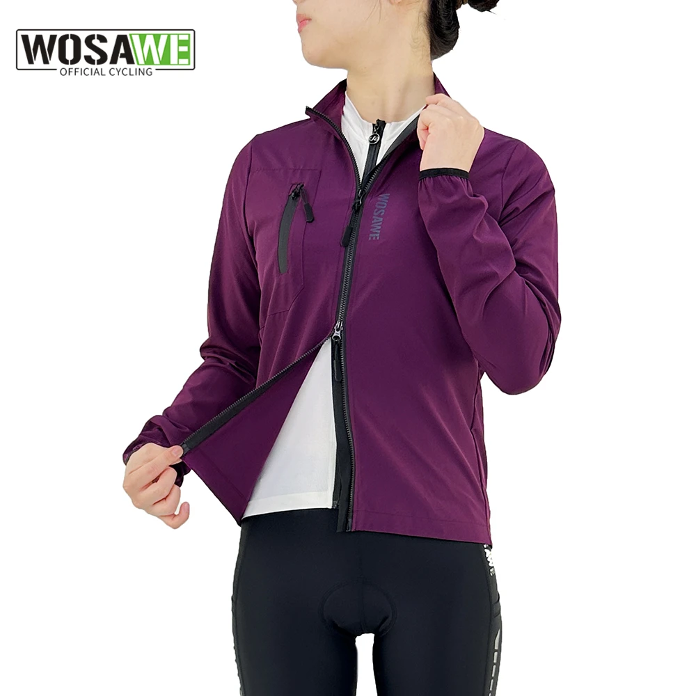 WOSAWE veste de cyclisme femme coupe-vent imperméable vêtements de cyclisme femme veste de vélo de route manteau de vélo de Sport