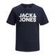 JACK & JONES - T-Shirt Jjecorp Logo In Navy Blazer, Gr.116