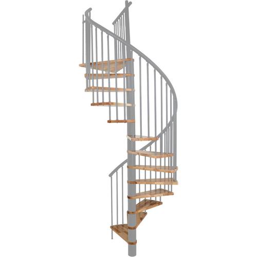 Minka Spindeltreppe SPIRAL EFFECT grau Wendeltreppe, 160 cm, Walnuss