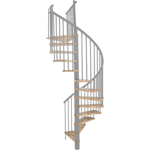 Minka Spindeltreppe SPIRAL EFFECT grau Wendeltreppe, 140 cm, Eiche