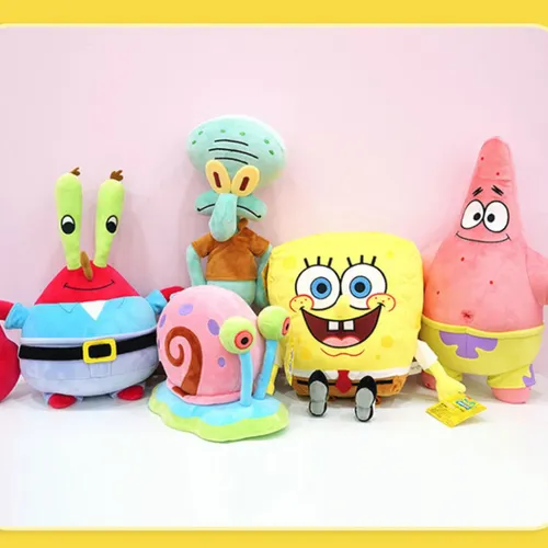 SpongeBob Schwammkopf Stofftier Patrick Star Squidward Tentakel Plüschtiere Puppen Schnecke