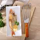 Holzgriff Fisch brat spatel Edelstahl Schlitz steak wender drehen Flip Grills patel