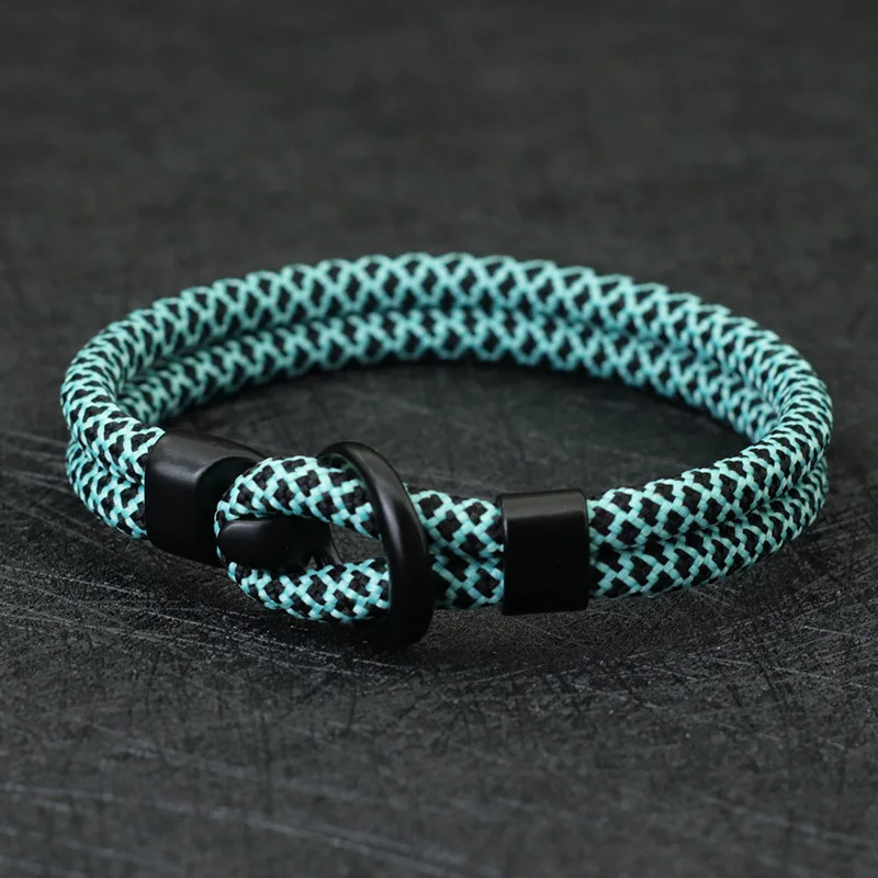 Noter Einzigartige Männer Seil Armband Doppel Schicht Surf Armband Homme Zubehör Glück Stoff Armband Freund Geschenk Pulsera Roja Joyas Image