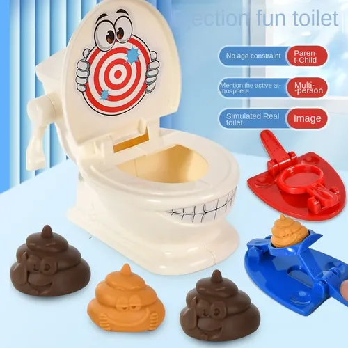 Simulation Toilette Katapult Toiletten spielzeug Doppel interaktives Spielzeug Desktop