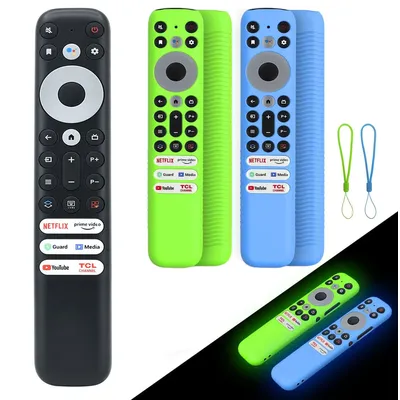Neues original rc902v fmr1 für tcl smart tv sprach fernbedienung 50 p725g 55 c728 c835 c635 65 x925 iffalcon 75 h720 mit Silikon hülle