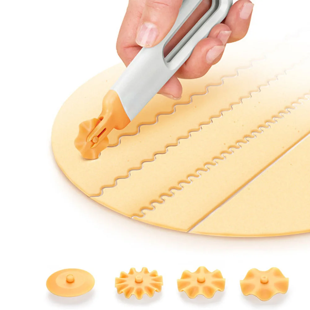 Kunststoff Backen Werkzeug Pull Net Rad Pizza Gebäck Gitter Roller Cutter Für Teig Cookie Pie Handwerk Küche Zubehör Image