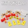 Cognizione plastica 24/40/62PCS Mini coni stradali modello di scena stradale segnaletica stradale
