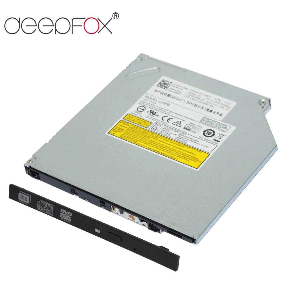 DeepFox Superdrive DVD CD RW-Brenner, 9,5 mm, internes optisches SATA-Laufwerk, Laptop-Notebook-Laufwerk, DVD-Brenner, Schreiber Image