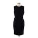 Brooks Brothers Casual Dress - Sheath High Neck Sleeveless: Black Print Dresses - Women's Size 8