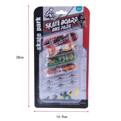Blisterkartenpaket, 4 Stück, selbstmontierendes Finger-Skateboard, DIY-Finger-Skateboard für Kinder Image