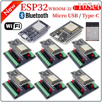 ESP32 WROOM-32 Entwicklungsboard 5V TYPE-C CH340C WiFi+Bluetooth SPI Flash 32Mbits Wireless-Modul Image
