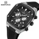Navi force Top Marke Herren Armbanduhr Luxus wasserdichte quadratische Quarzuhren Silikon armband
