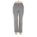 JM Collection Casual Pants - High Rise Straight Leg Boyfriend: Gray Bottoms - Women's Size 14 Petite