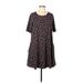 Agnes & Dora Casual Dress - Popover: Black Print Dresses - Women's Size Medium