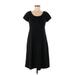 Merona Casual Dress - A-Line: Black Solid Dresses - Women's Size Medium