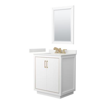 Icon 30-inch Single Vanity, Quartz Top, 24-inch Mirror