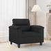 vidaXL Sofa Chair Accent Upholstered Single Sofa Chair Black Faux Leather