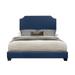 Wyman Blue Fabric Upholstered Panel Bed