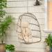 Hanging Egg Chair Without Stand, Indoor/Outdoor Foldable Rattan Swing Hammock Seat