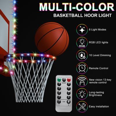 LED Basketball Hoop Light Set Basketball Rim Backboard Light Remote Control