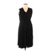 Jessica London Casual Dress - Wrap: Black Dresses - Women's Size 16