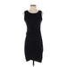 Leith Casual Dress - Mini Scoop Neck Sleeveless: Black Solid Dresses - Women's Size Small