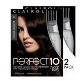 Clairol Nice N Easy Perfect 10 Permanent Hair Dye 3 Darkest Brown Hair Color Pack Of 2