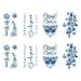 Semi Permanent Tattoos Lasts 1-2 Weeks 8-Sheet Temporary Tattoo Tattoo Stickers for Adults Men Women Girls Kids Style 2