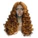SUCS Headband Wigs Women Fashion Lady Long Curly Gold Hair Cosplay Party Wig
