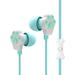 QCTime Wired Earbud High Fidelity Deep Bass Lightweight Cartoon Cat Paw 3.5mm Stereo Sports In-ear Earbud with Microphone for Doing Sports