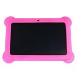 Kids Safe 7 Quad-Core Tablet 512M+8GB WIFI Dual Cameras Kid-Proof Case with US Plug (Pink)