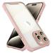 Decase Clear Phone Case For Apple iPhone 14 Pro Max Hard Acrylic Soft TPU Bumper Shockproof Transparent Cover with Camera Lens Protector Protector Anti-Yellowing Ultra Slim Case Cover Pink