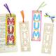 Mother’s Day Wooden Filigree Bookmarks (Pack of 6) Decoration Craft Kits, 2 Designs, Decorate & Personalise, Handmade Gifts