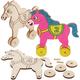 Wooden Racehorse Kits (Pack of 5) Art Craft Kits