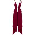 Women's Clementine Beach Cover-Up In Burgundy Red M/L Antoninias