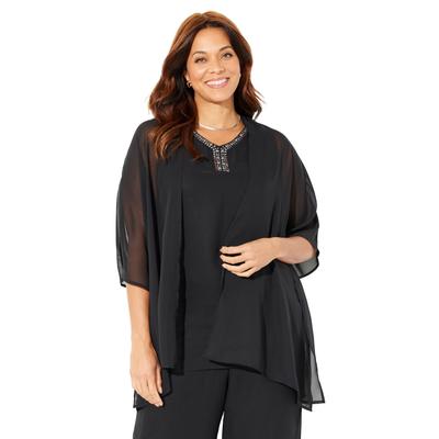 Plus Size Women's Ritzy Cardigan & Tank Set by Cat...